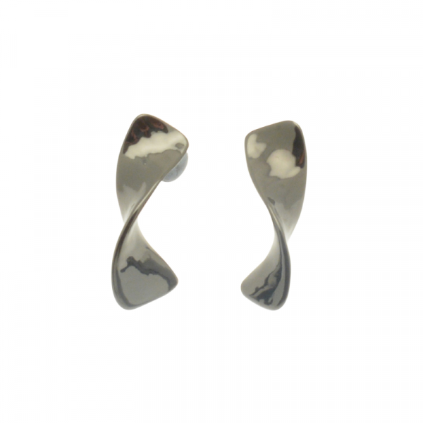 Gunmetal Twist Earrings