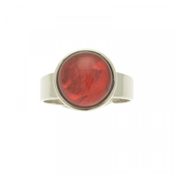 Red Adjustable Resin Ring