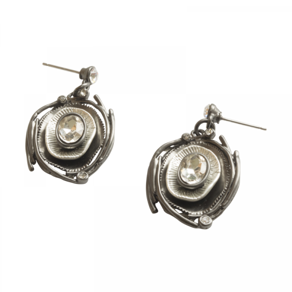 Gold & Grey Twist Earrings